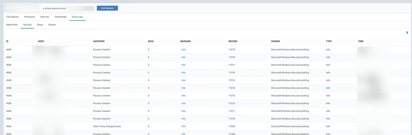 Windows Event Log Viewing