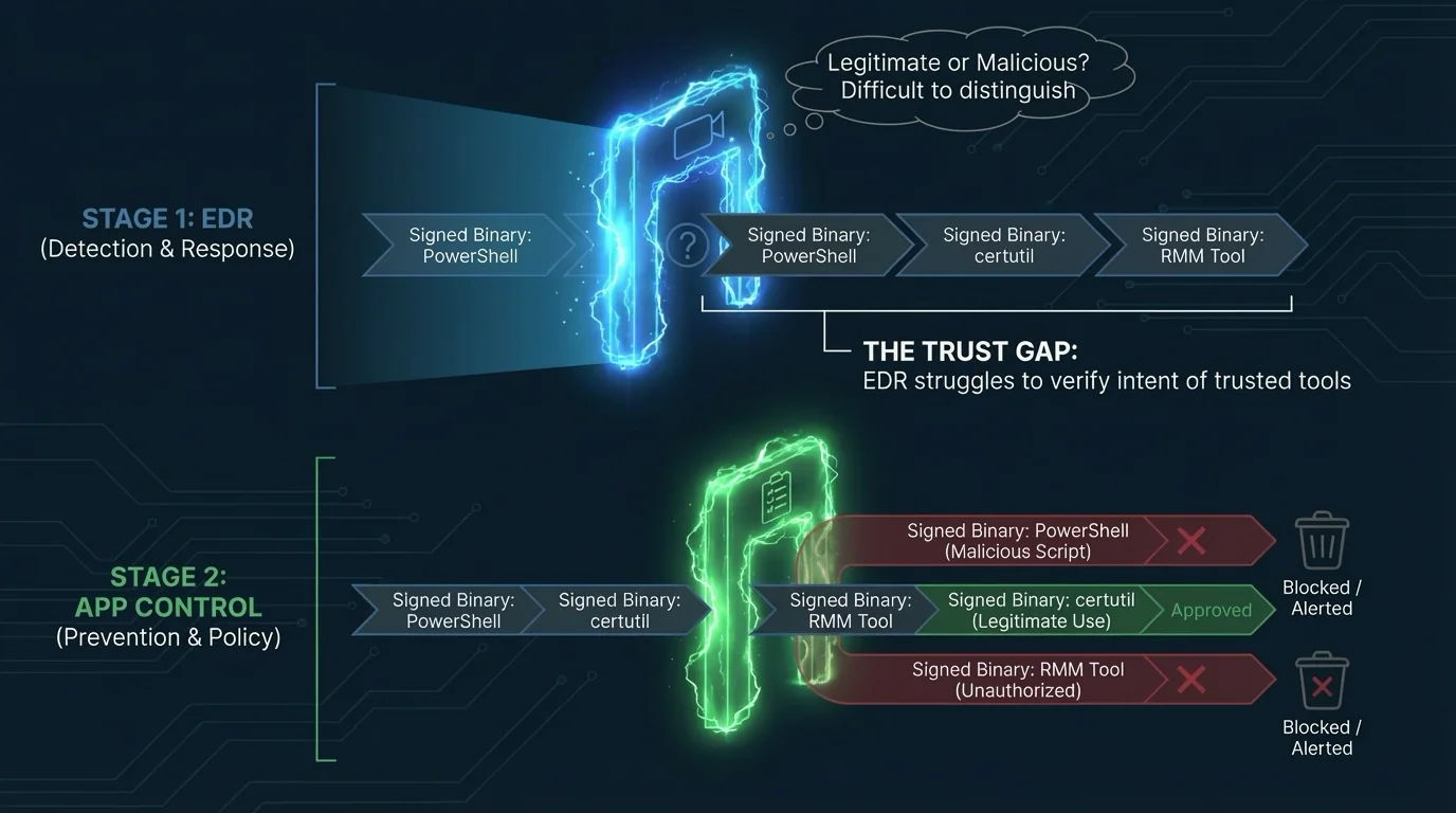 The EDR Gap - Visual representation of detection challenges